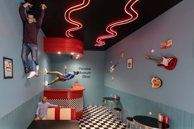 Diner illusion room at Paradox Museum in Las Vegas.